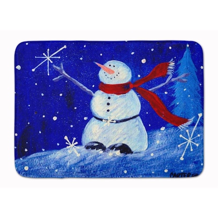 Carolines Treasures Happy Holidays Snowman Machine Washable Memory Foam Mat PJC1085RUG